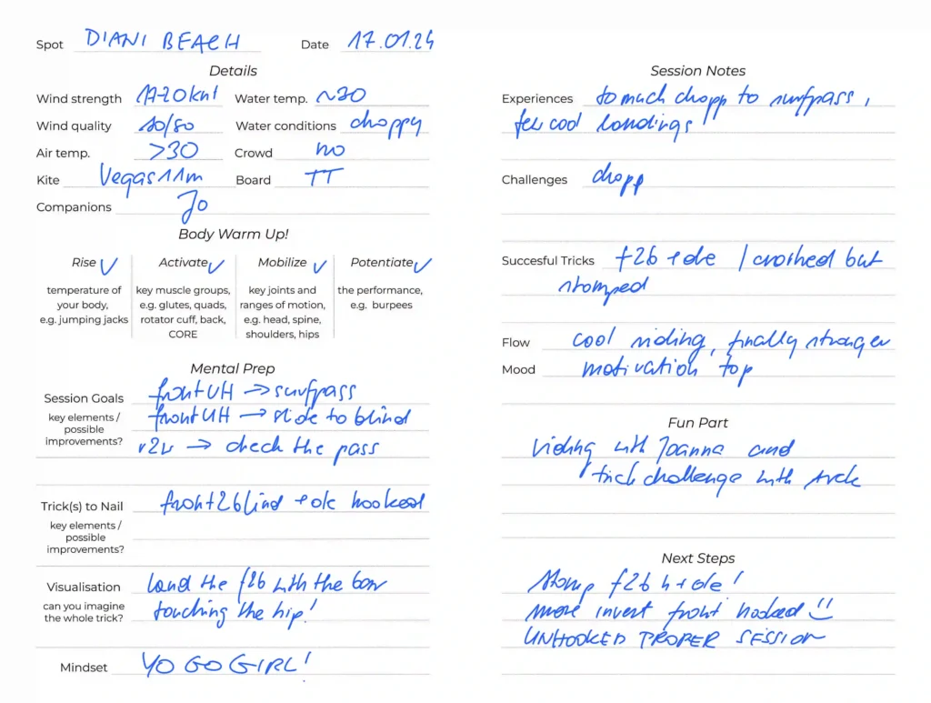 KSP Session Sheet Filled